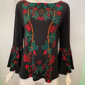 EVA VARRO BELL SLEEVES TOP LINED ,BLB